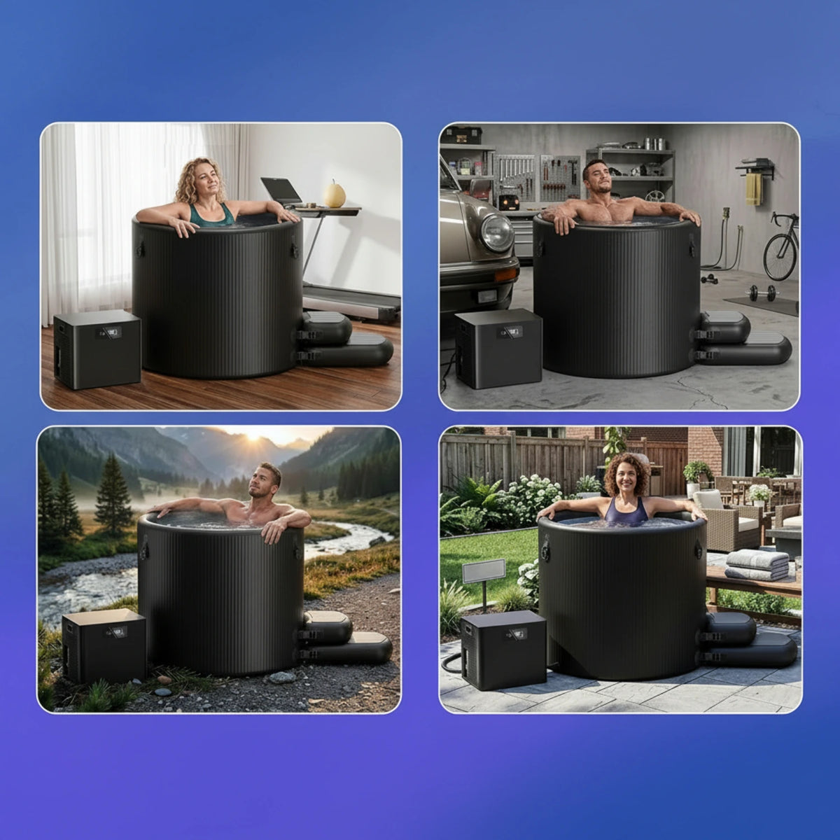 1/3 HP Ice Bath Chiller & 120 Gal Cold Plunge Tub Kit — product view 5
