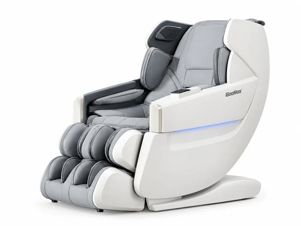 4D Full Body Massage Chair Zero Gravity Shiatsu Recliner,Sl Track Massage Chair with Heating,Leg Auto Extension,Bluetooth,Ai Voice and APP Controller,White