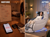 4D Full Body Massage Chair Zero Gravity Shiatsu Recliner,Sl Track Massage Chair with Heating,Leg Auto Extension,Bluetooth,Ai Voice and APP Controller,White — product view 4
